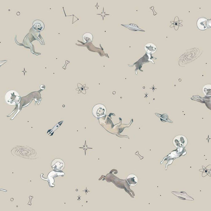 Doggy Gravity-behang-Tapete-Coordonne-Cream-Non Woven-9700082-Selected Wallpapers