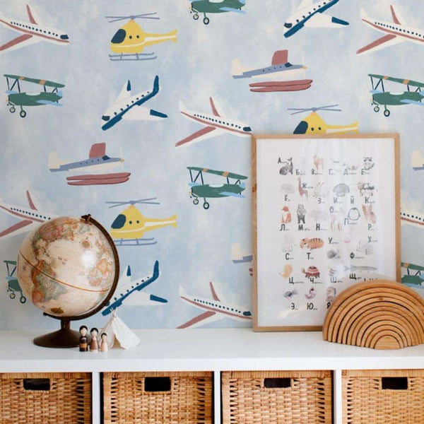 Draft Planes-behang-Tapete-Coordonne-Selected Wallpapers