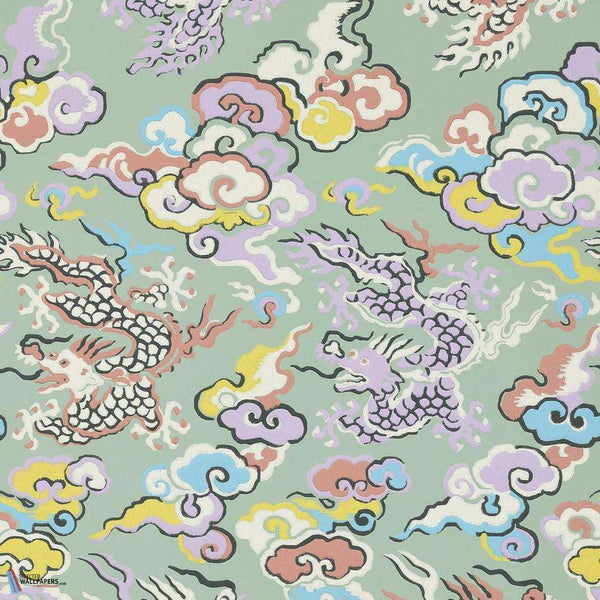 Dragons de Feu-behang-Pierre Frey-Celadon-Rol-FP763002-Selected Wallpapers