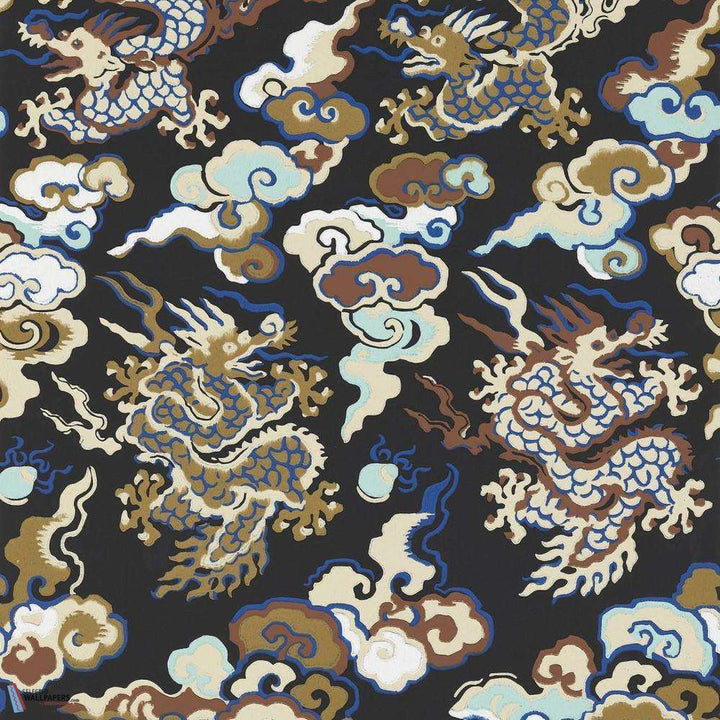 Dragons de Feu-behang-Tapete-Pierre Frey-Noir-Rol-FP763004-Selected Wallpapers