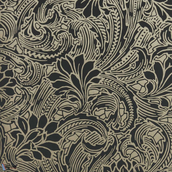 Eden-Wallpaper-1838 wallcoverings-Midnight Black-Roll-2311-173-04-Selected Wallpapers