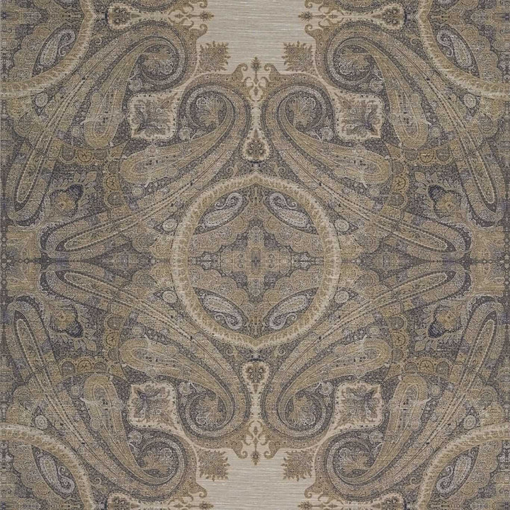 Elswick Paisley-Behang-Tapete-Zoffany-Blue Umber-Meter (M1)-312645-Selected Wallpapers