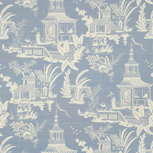 Empress Court-Behang-Thibaut-Blue-Rol-T13649-Selected Wallpapers