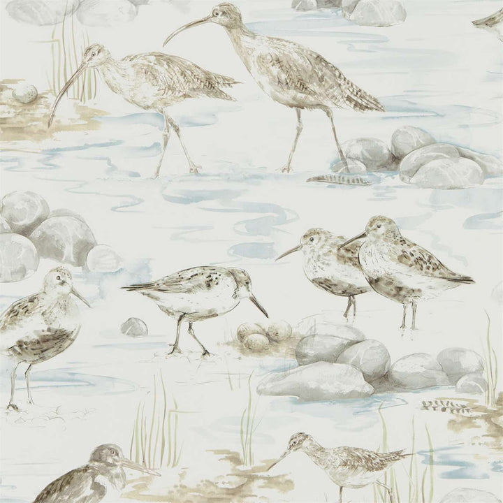 Estuary Birds-behang-Tapete-Sanderson-Blue/Grey-Rol-216492-Selected Wallpapers