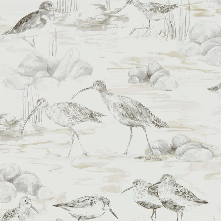 Estuary Birds-behang-Tapete-Sanderson-Chalk/Sepia-Rol-216493-Selected Wallpapers