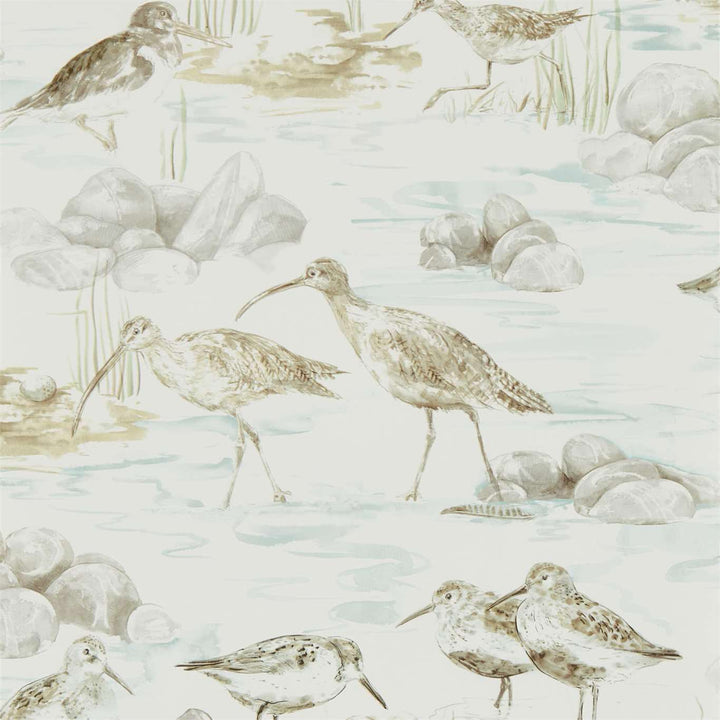 Estuary Birds-behang-Tapete-Sanderson-Mist/Ivory-Rol-216494-Selected Wallpapers