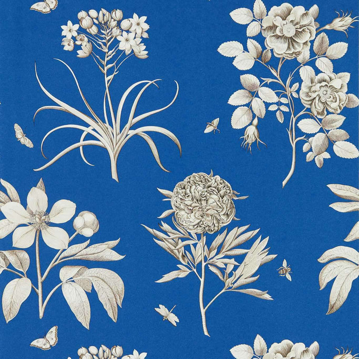 Etchings & Roses-behang-Tapete-Sanderson-French Blue-Rol-217053-Selected Wallpapers