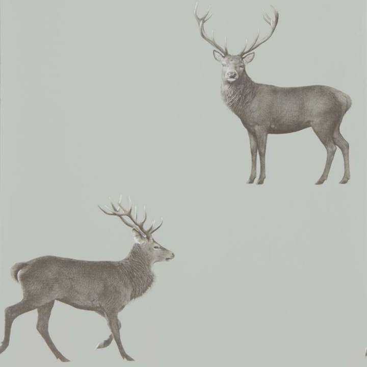 Evesham Deer-behang-Tapete-Sanderson-Silver Grey-Rol-216619-Selected Wallpapers