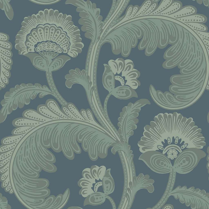 Fanfare Flock-behang-Tapete-Cole & Son-Duck Egg-Rol-116/7026-Selected Wallpapers