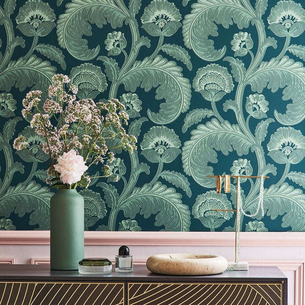 Fanfare Flock-behang-Tapete-Cole & Son-Selected Wallpapers