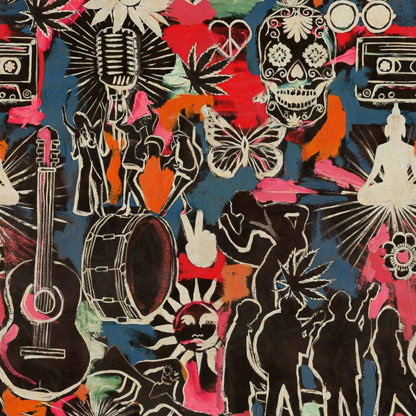Festival Memories-Behang-Mind the Gap-Dark-300 cm (standaard)-WP20612-Selected Wallpapers