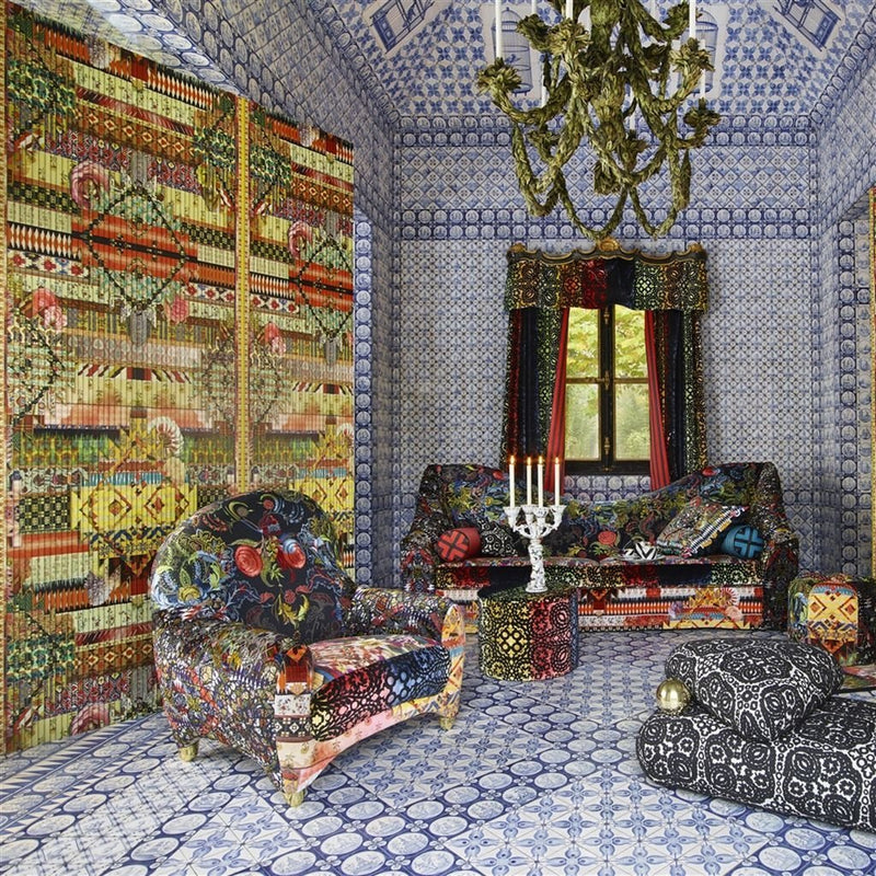 Fetiche behang in Arlequin van Designers Guild