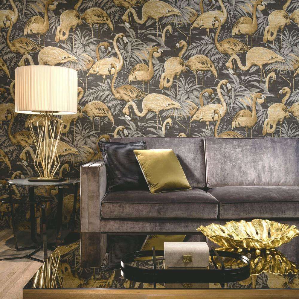 Flamingo-behang-Tapete-Arte-Selected Wallpapers