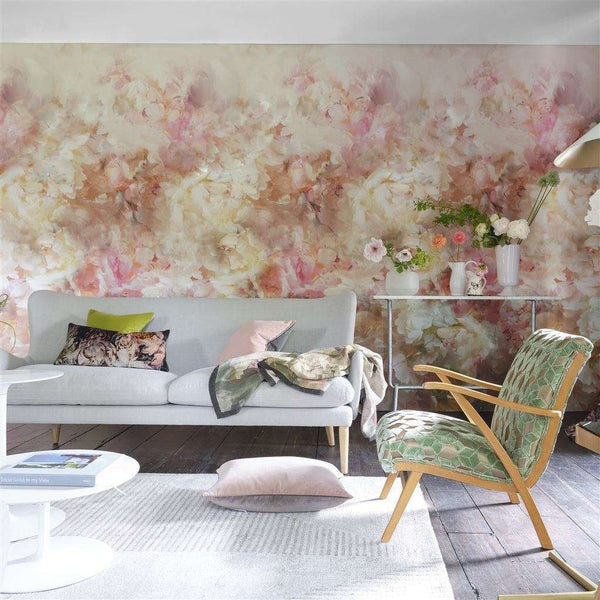 Fleur De Nuit-behang-Designers Guild-Pale Coral-Set-PDG1106/01-Selected Wallpapers