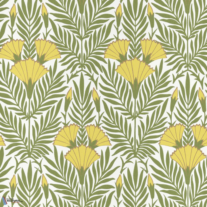 Floral Fanfare-Behang-Tapete-1838 wallcoverings-Vivid Yellow-Rol-2311-171-01-Selected Wallpapers