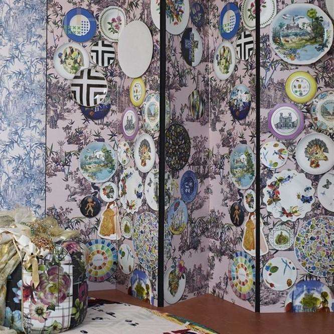 Folie wallpaper in Myrtille by Designers Guild