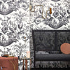 Fontaine et animaux-behang-Pierre Frey-Selected Wallpapers