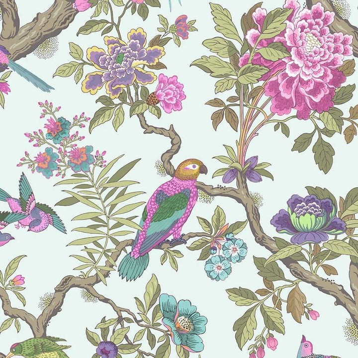 Fontainebleau-Behang-Tapete-Cole & Son-Multi on Duck Egg-Rol-99/12051-Selected Wallpapers