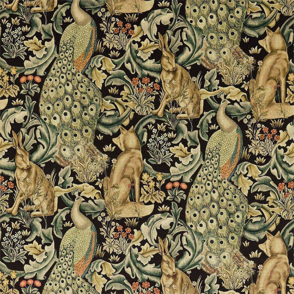 Forest Velvet stof-Morris & Co-Charcoal-Meter (M1)-226705-Selected Wallpapers