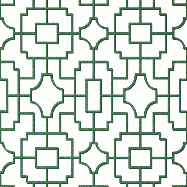 Fretwork-Behang-Thibaut-Green-Rol-T20868-Selected Wallpapers