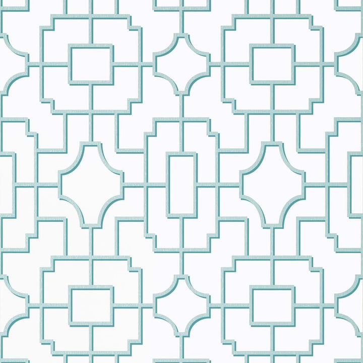 Fretwork-Behang-Tapete-Thibaut-Spa Blue-Rol-T20869-Selected Wallpapers