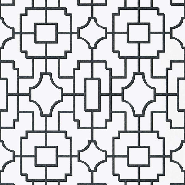 Fretwork-Behang-Thibaut-Black-Rol-T20871-Selected Wallpapers