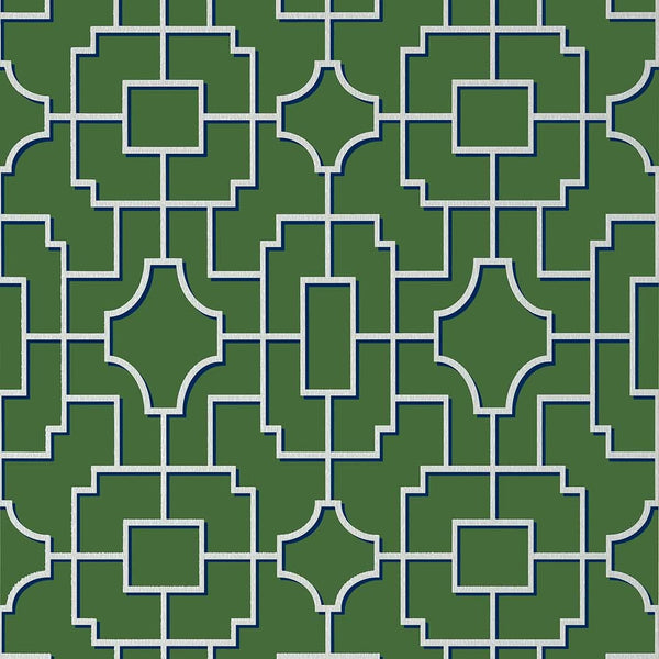 Fretwork-Behang-Thibaut-Emerald-Rol-T20874-Selected Wallpapers