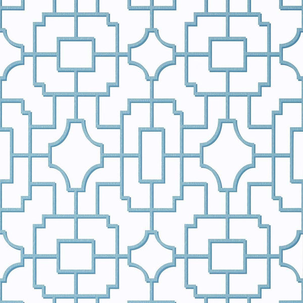 Fretwork-Behang-Thibaut-Light Blue-Rol-T20875-Selected Wallpapers