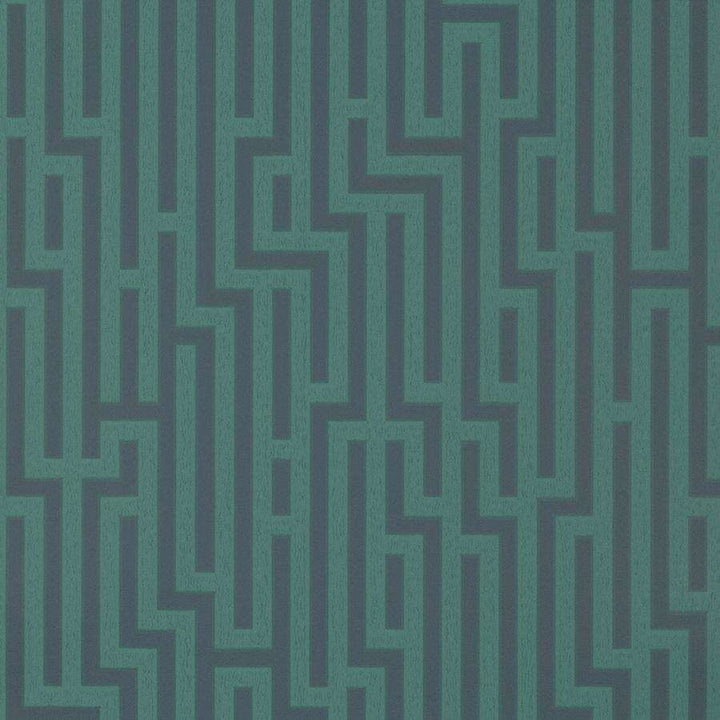 Fretwork-behang-Tapete-GP&J Baker-Indigo/Teal-Rol-BW45007.9-Selected Wallpapers