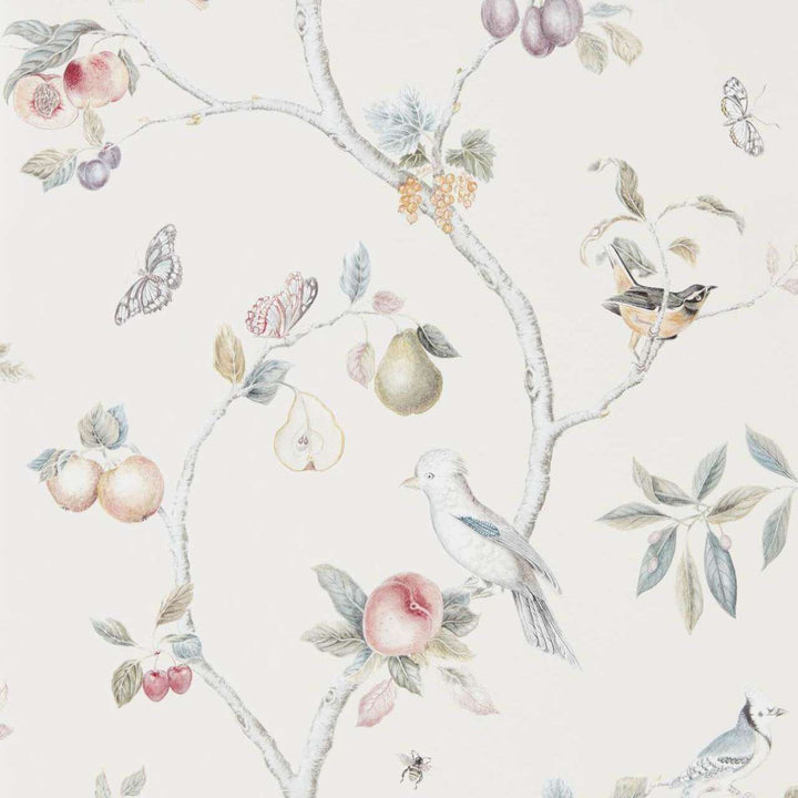 Fruit Aviary-behang-Tapete-Sanderson-Cream-Rol-216314-Selected Wallpapers