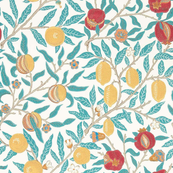 Fruit-Wallpaper-Morris & Co-Green Indigo / Madder-Roll-217085-Selected Wallpapers
