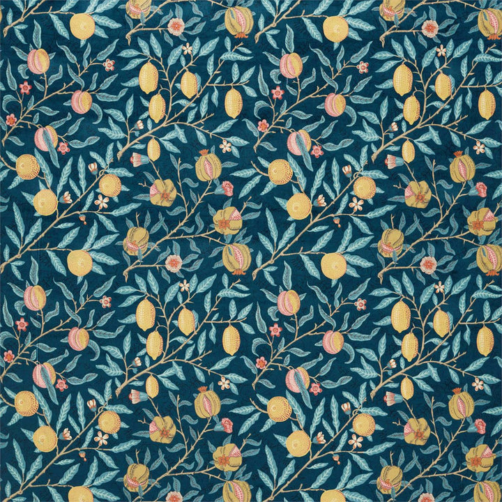 Fruit Velvet stof-Fabric-Tapete-Morris & Co-Indigo/Slate-Meter (M1)-236924-Selected Wallpapers