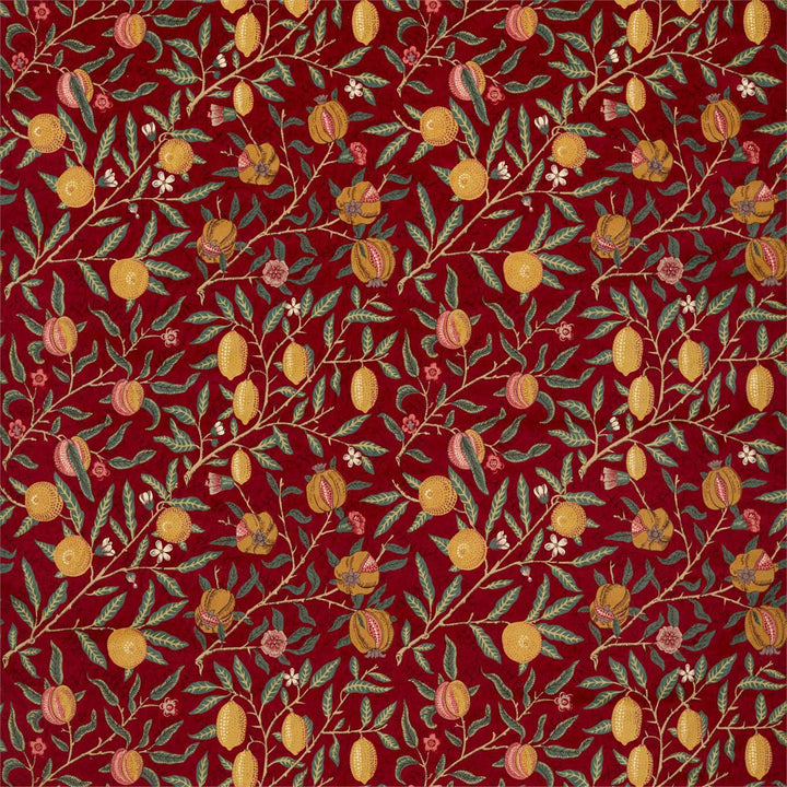 Fruit Velvet stof-Fabric-Tapete-Morris & Co-Madder/Bayleaf-Meter (M1)-236925-Selected Wallpapers