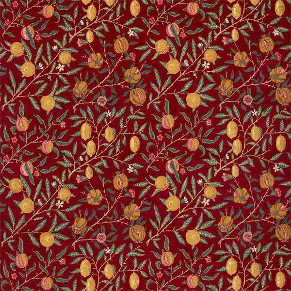 Fruit Velvet Stoff-Morris & Co-Madder/Bayleaf-Meter (M1)-236925-Selected Wallpapers