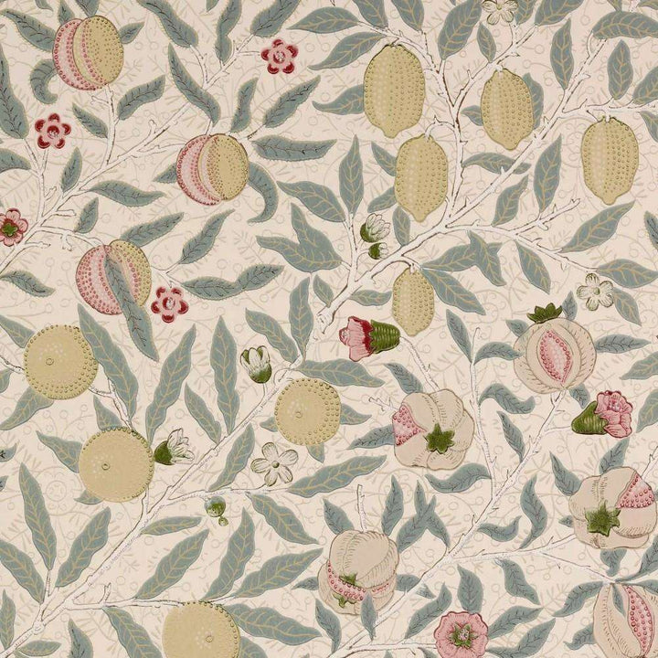 Fruit-behang-Tapete-Morris & Co-Beige/Gold/Coral-Rol-210426-Selected Wallpapers
