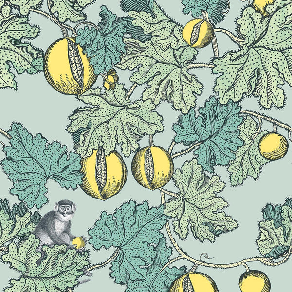 Frutto Proibito-behang-Cole & Son-Blue & Lemon-Rol-114/1002-Selected Wallpapers