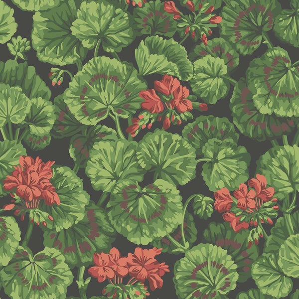 Geranium-behang-Cole & Son-Rouge & Leaf Greens-Rol-117/11033-Selected Wallpapers