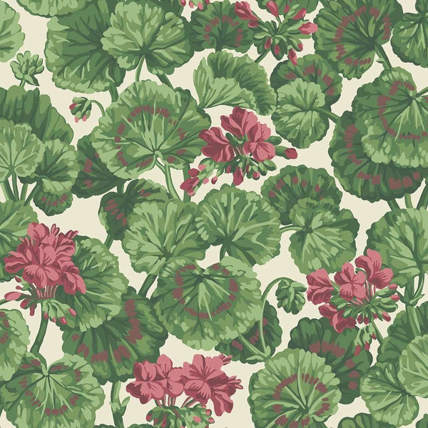 Geranium-behang-Cole & Son-Rose & Forest Greens-Rol-117/11034-Selected Wallpapers