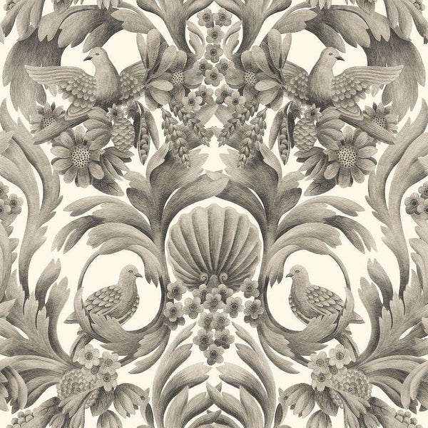 Gibbons Carving-behang-Cole & Son-Soot-Rol-118/9020-Selected Wallpapers