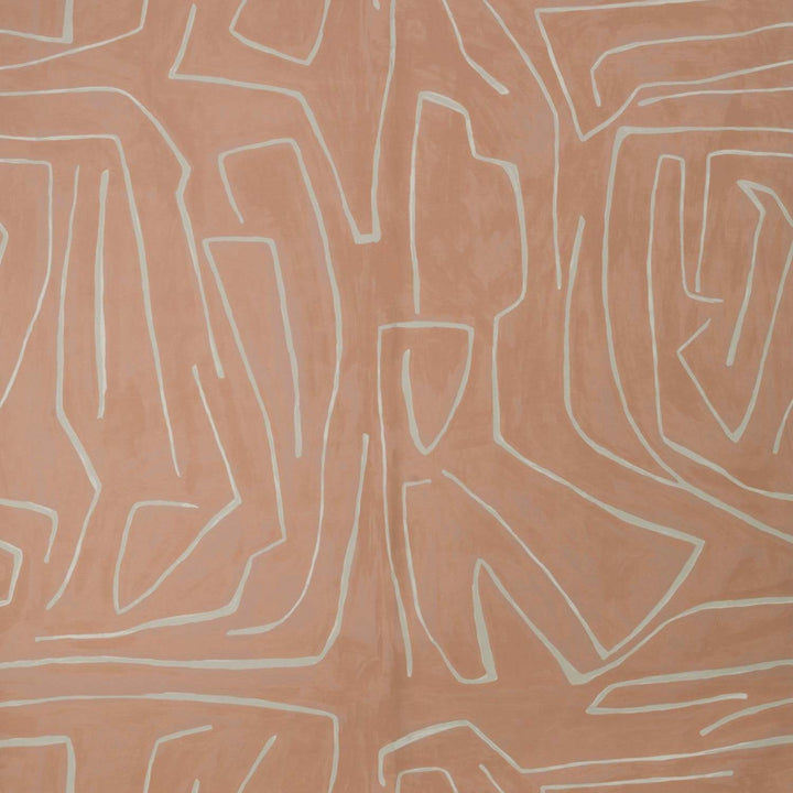 Graffito-behang-Tapete-Kelly Wearstler-Salmon/Cream-Set (A+B)-GWP-3501.117-Selected Wallpapers