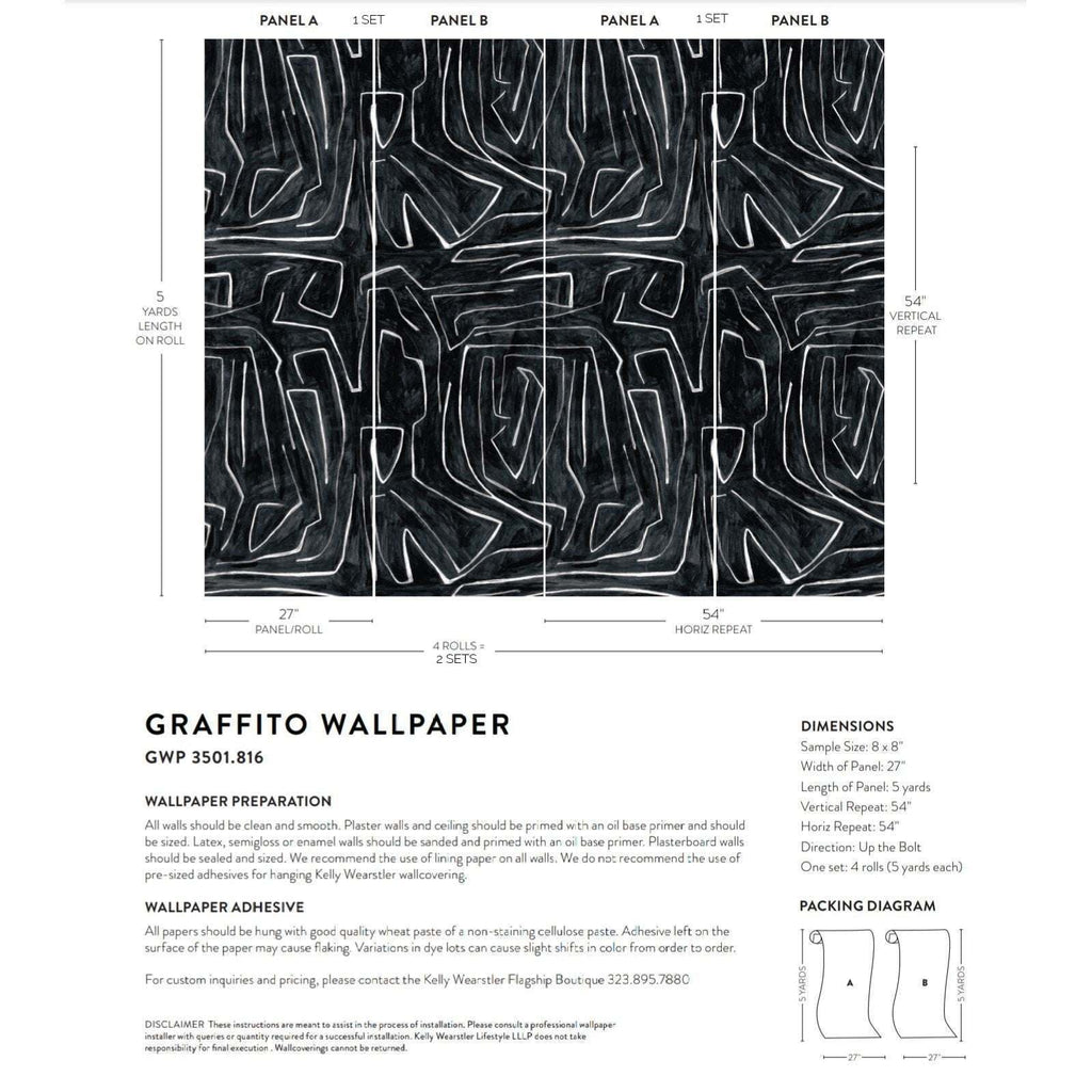 Graffito-behang-Tapete-Kelly Wearstler-Selected Wallpapers