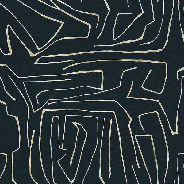 Graffito stof-Kelly Wearstler-Onyx/Beige-Meter (M1)-GWF-3530.816-Selected Wallpapers