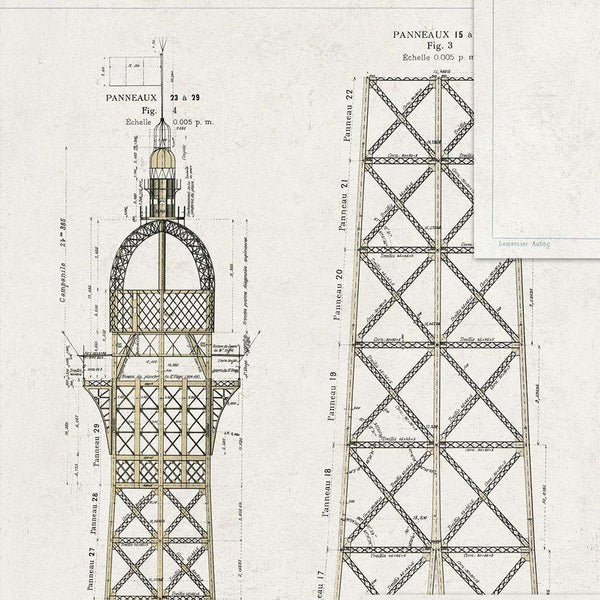 Grand Eiffel-Tapete-Mind the Gap-Zwart/Wit-300 cm (standaard)-WP20217-Selected Wallpapers