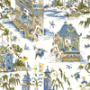 Grand Palace-Behang-Thibaut-Blue and Green-Rol-T13613-Selected Wallpapers