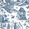 Grand Palace-Behang-Thibaut-Blue and White-Rol-T13614-Selected Wallpapers