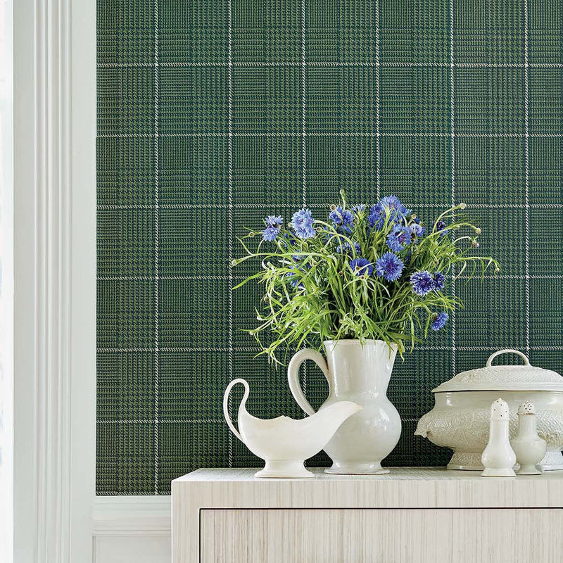 Grassmarket Check wallpaper by Thibaut