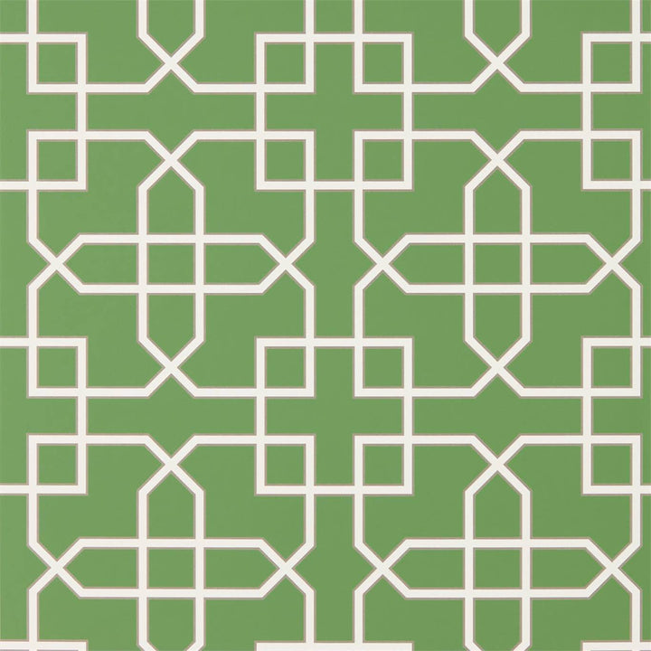 Hampton Trellis-behang-Tapete-Sanderson-Green-Rol-216660-Selected Wallpapers