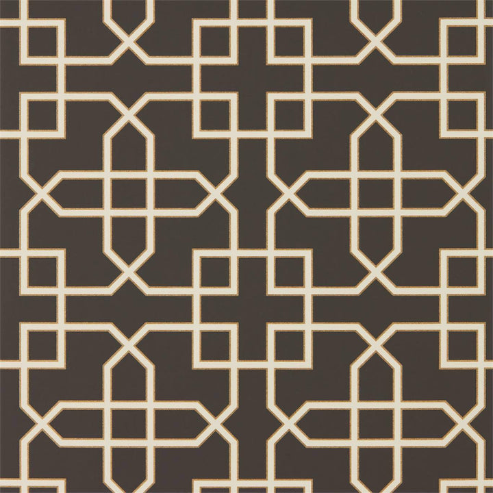 Hampton Trellis-behang-Tapete-Sanderson-Charcoal-Rol-216662-Selected Wallpapers