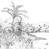 Hanalei-Tapete-Les Dominotiers-Black-Non Woven 70 cm-DOM502-Selected Wallpapers