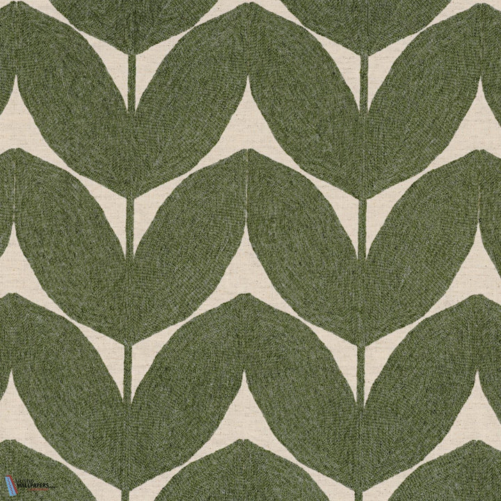 Herbes Folles stof-Fabric-Tapete-Casamance-Olive-Meter (M1)-41330442-Selected Wallpapers